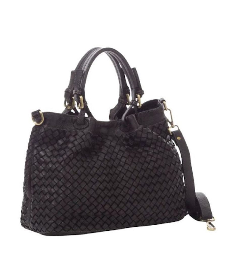 BZNA Handtasche Ronka Designer Umhängetasche Shopper, geflochtenes Leder