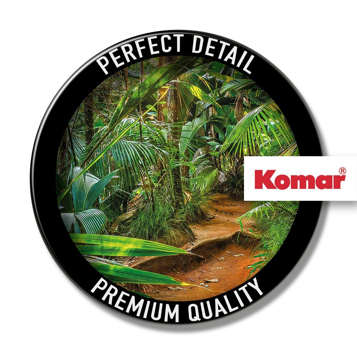 Komar Fototapete Jungle Trail - Größe 368 x 254 cm, glatt, bedruckt, (Packung, 1 St., Papier Fototapete), Wohnzimmer, Schlafzimmer