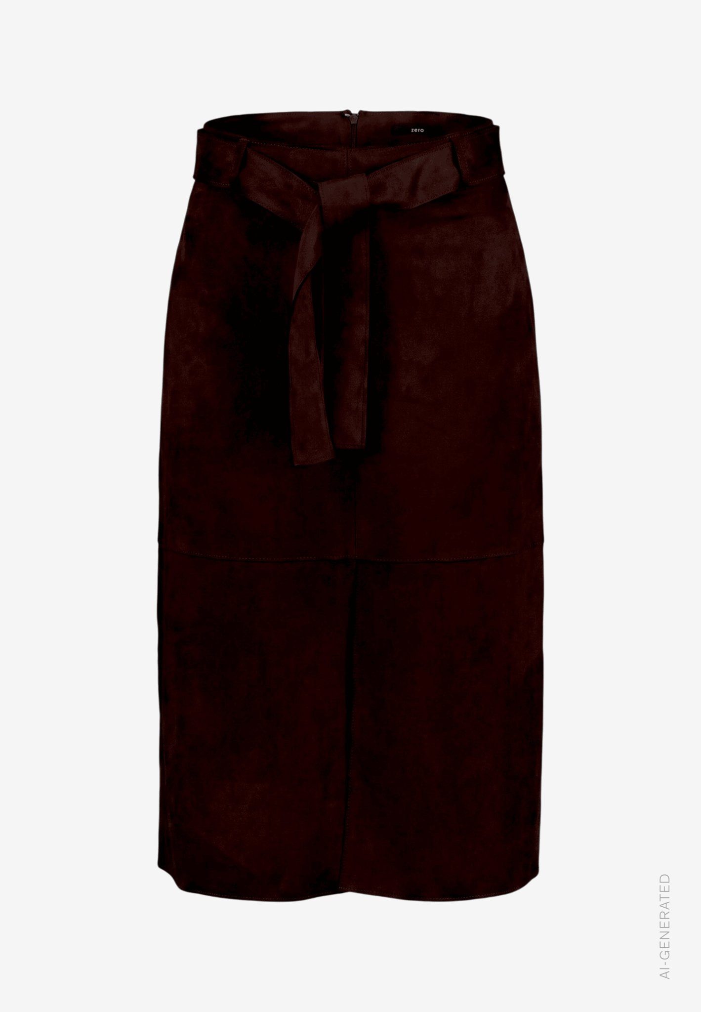 Zero Midirock Damen mit Gürtel Material