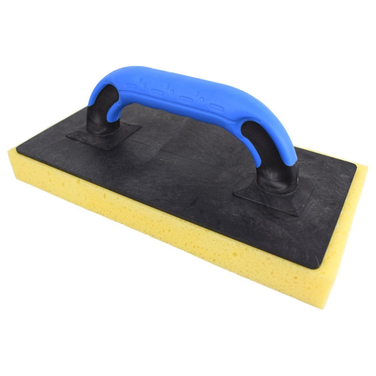 Marabella Glättekelle Schwammbrett mit feinporigen Schwamm gelb 28 x 14cm Schwarz Blau feinporig