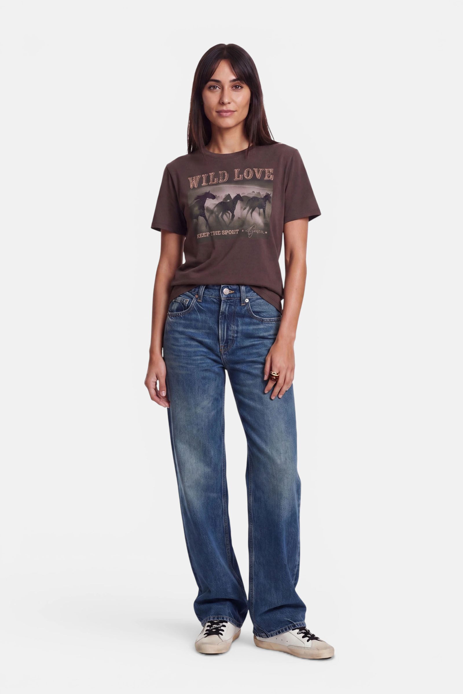 Princess goes Hollywood Rundhalsshirt Wild Love mit Strassverzierung