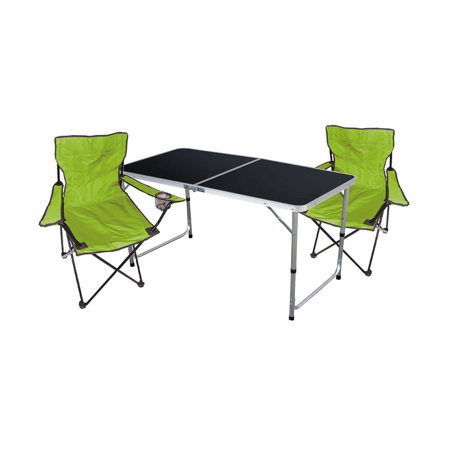 Lime höhenverstellbar Set Tisch Campingmöbel Essgruppe Stühle Mojawo 3-teiliges +