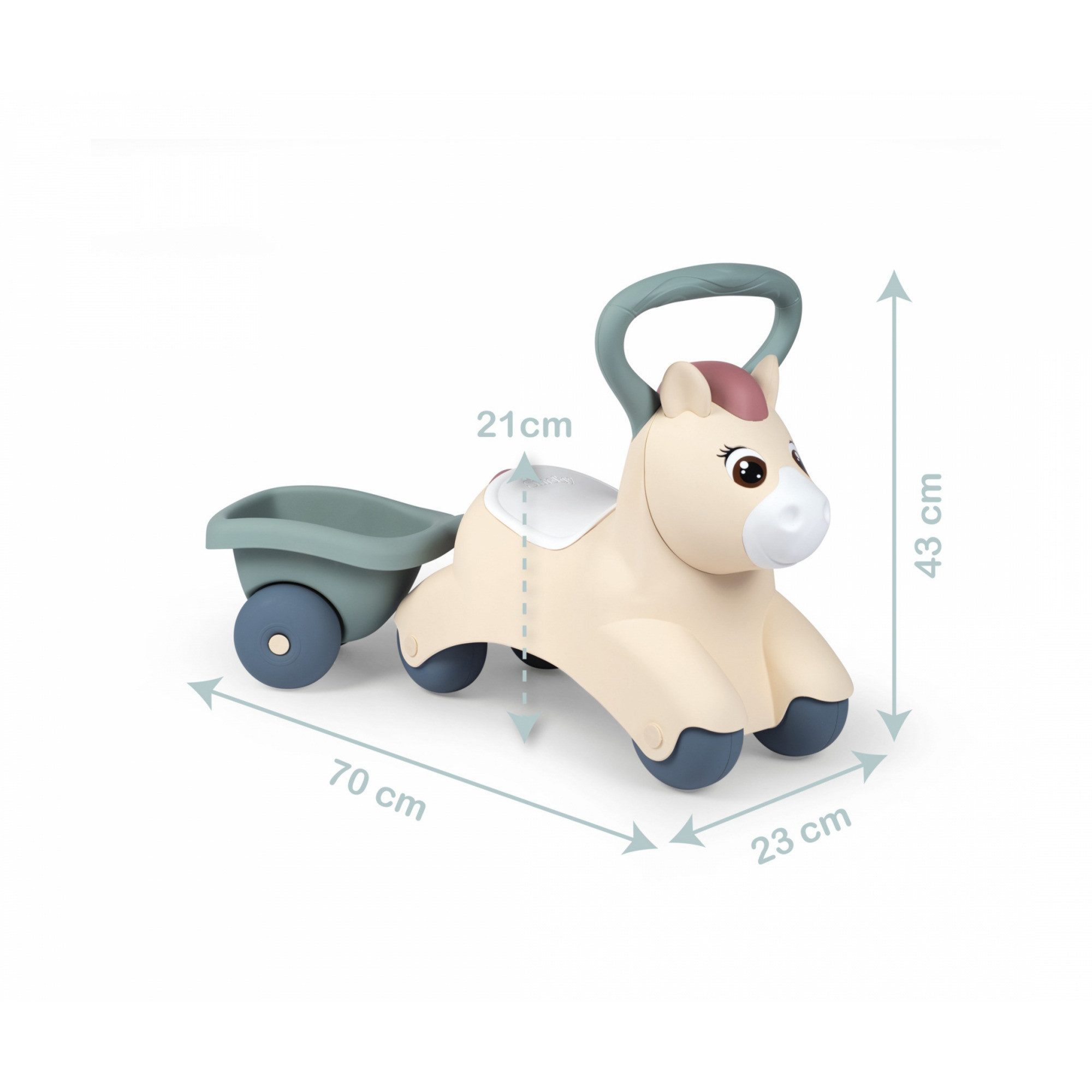 Smoby Nachziehspielzeug Smoby Little Smoby Rutscherfahrzeug Baby-Pony