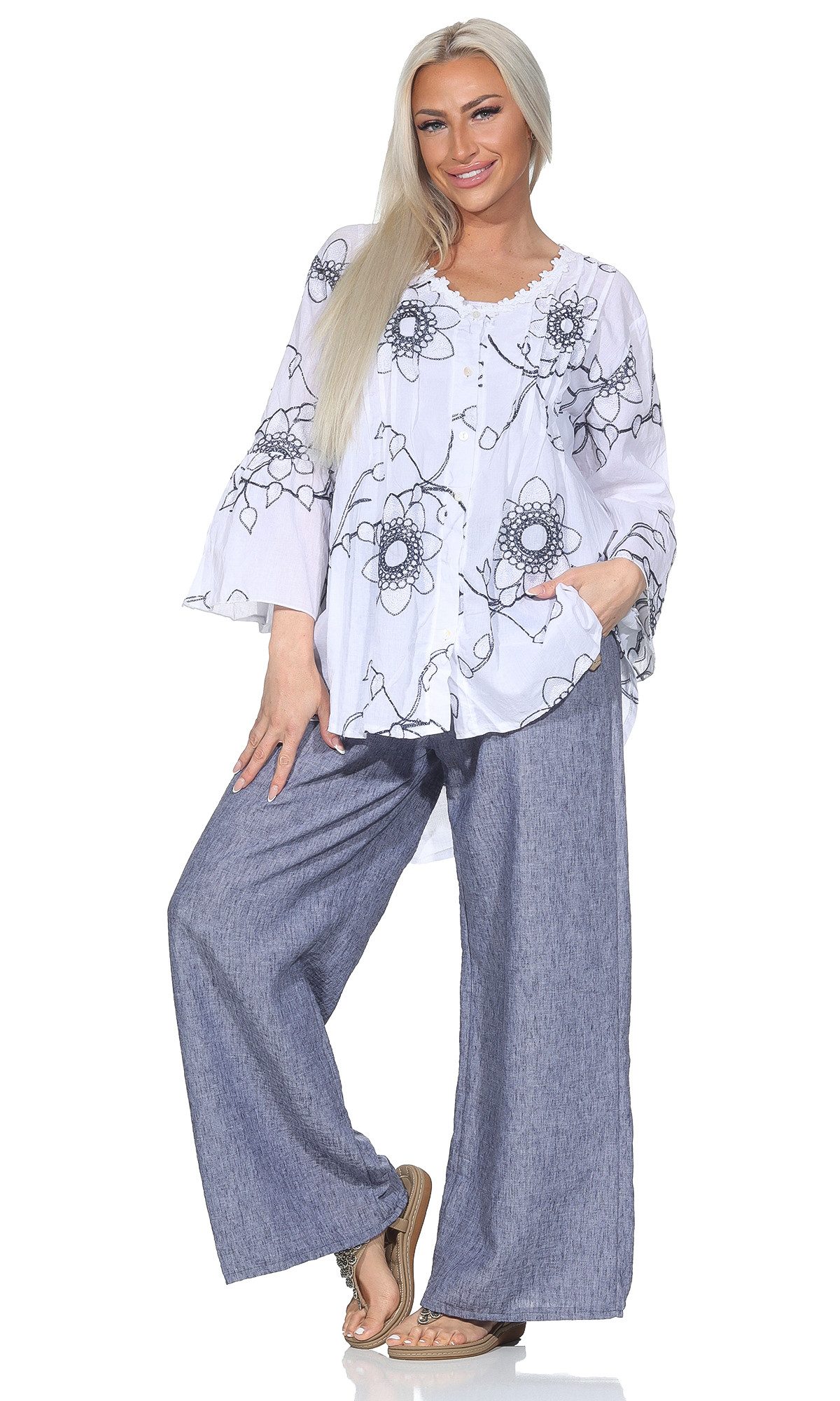 OriginalYou Longbluse Damen Bluse leichte Schlupfbluse Sommer Spitzenbluse günstig online kaufen