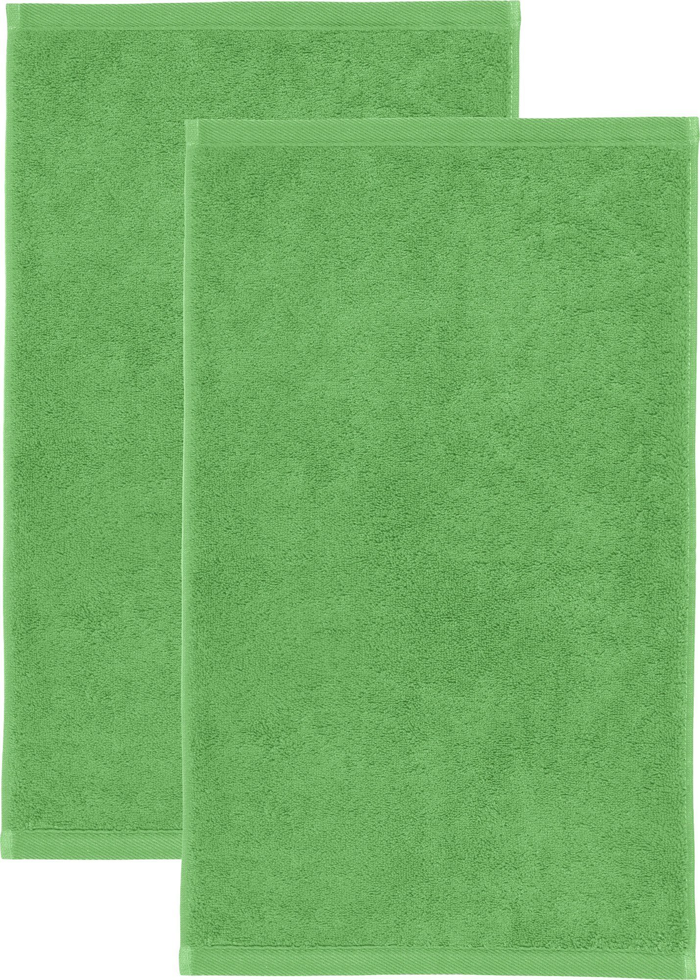 Erwin Müller Gästehandtuch Gästetuch "Heidenheim" 2er-Pack, Frottier, Walk-Frottier Uni