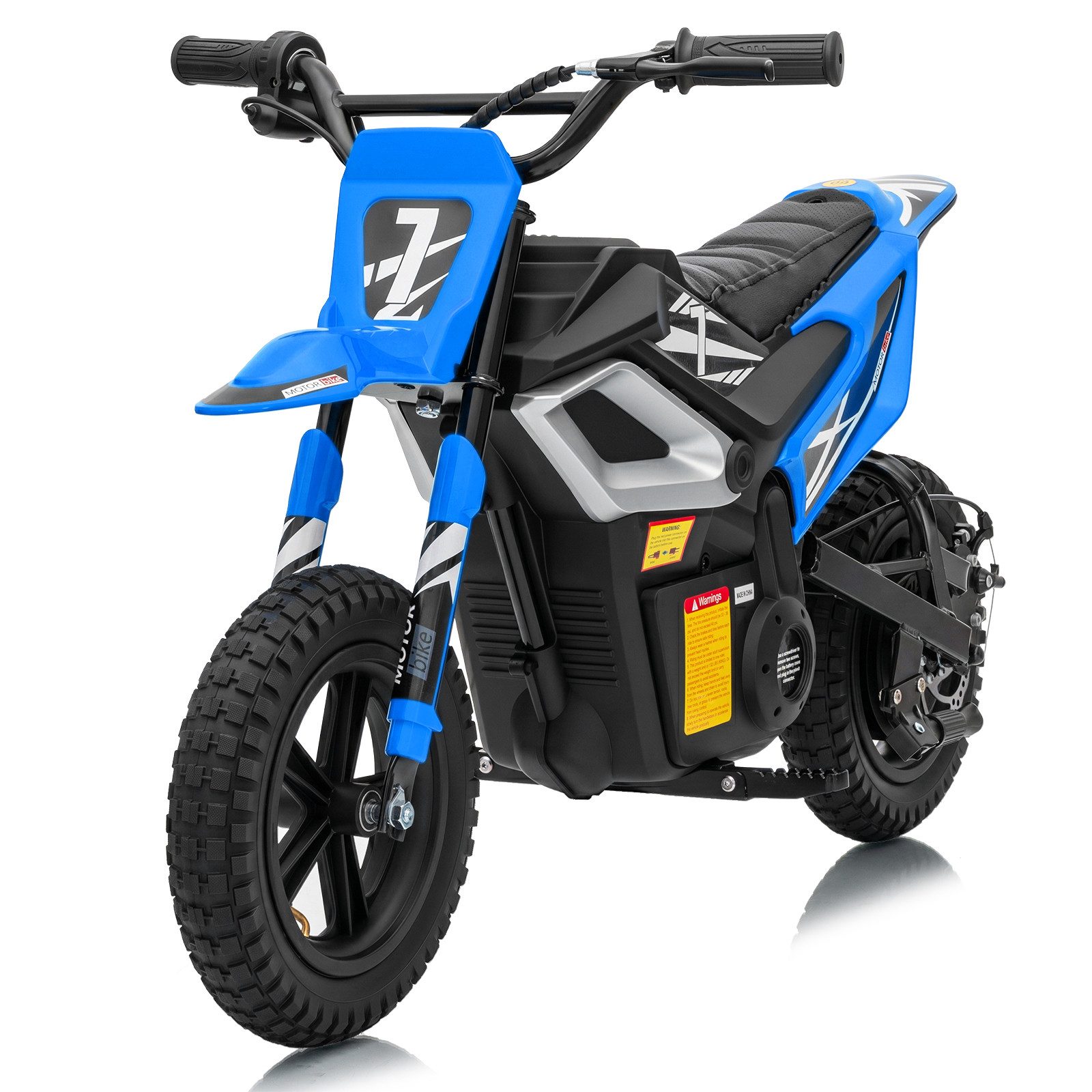 LALAHO Elektro-Kindermotorrad Elektrisches Kindermotorrad, 24 V, 7 Ah, mit Ledersitz