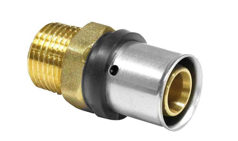 Environ Solarmodul-Halterung Pipetec Pressfitting Mehrschichtverbundrohr TH U Übergang auf AG 16