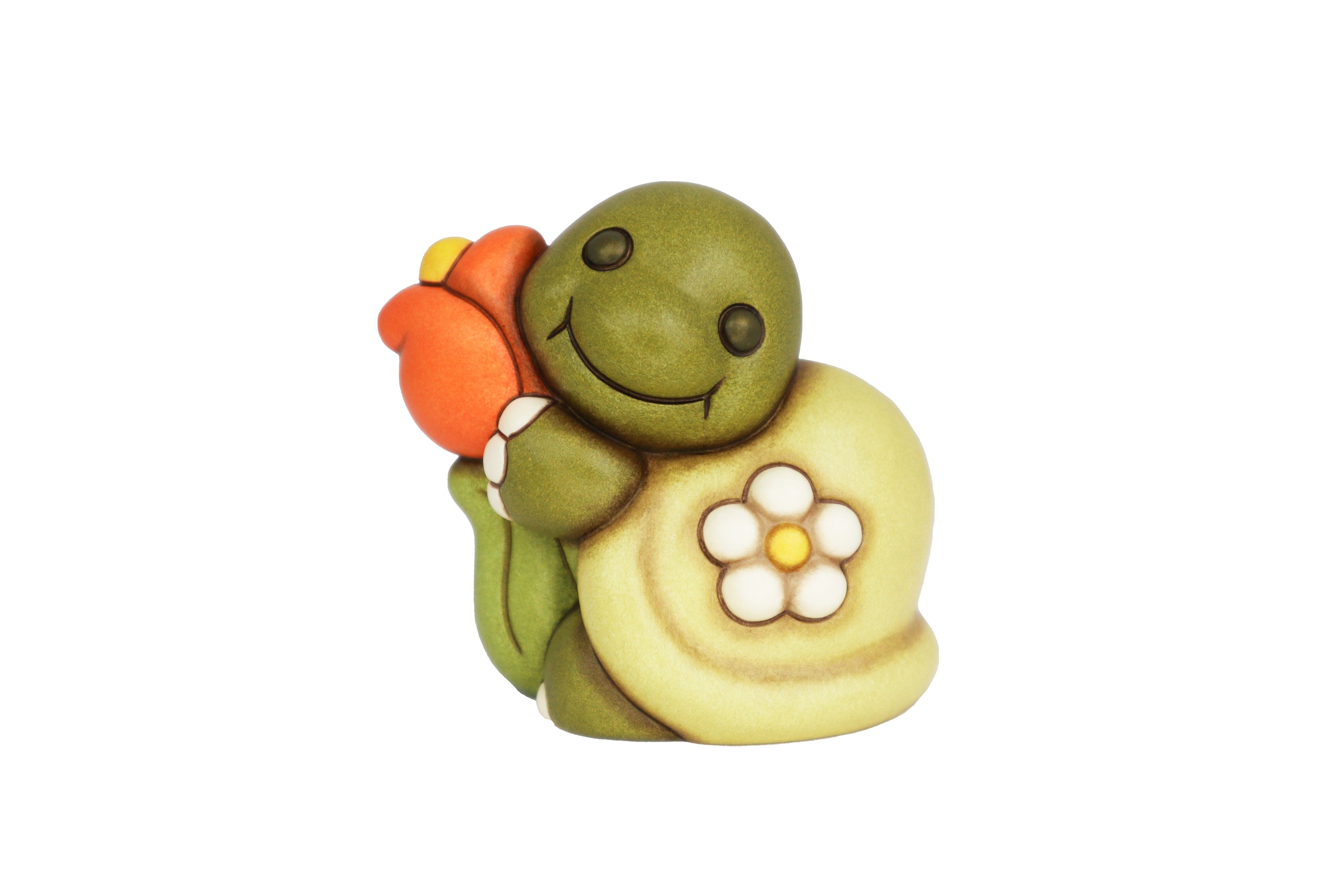 THUN SpA Dekofigur THUN 'Schildkröte Betta mit Tulpe aus Keramik' 2023