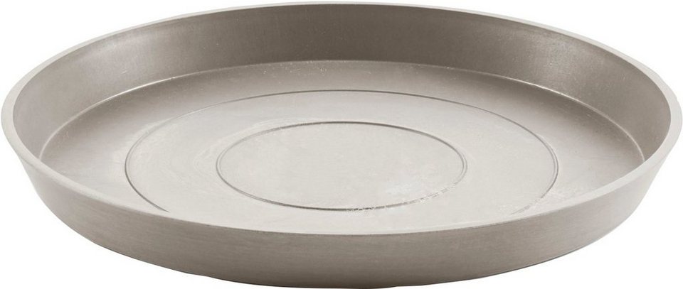 ECOPOTS Blumentopfuntersetzer ROUND SAUCER Taupe, BxTxH: 50,5x50,5x3,5 cm