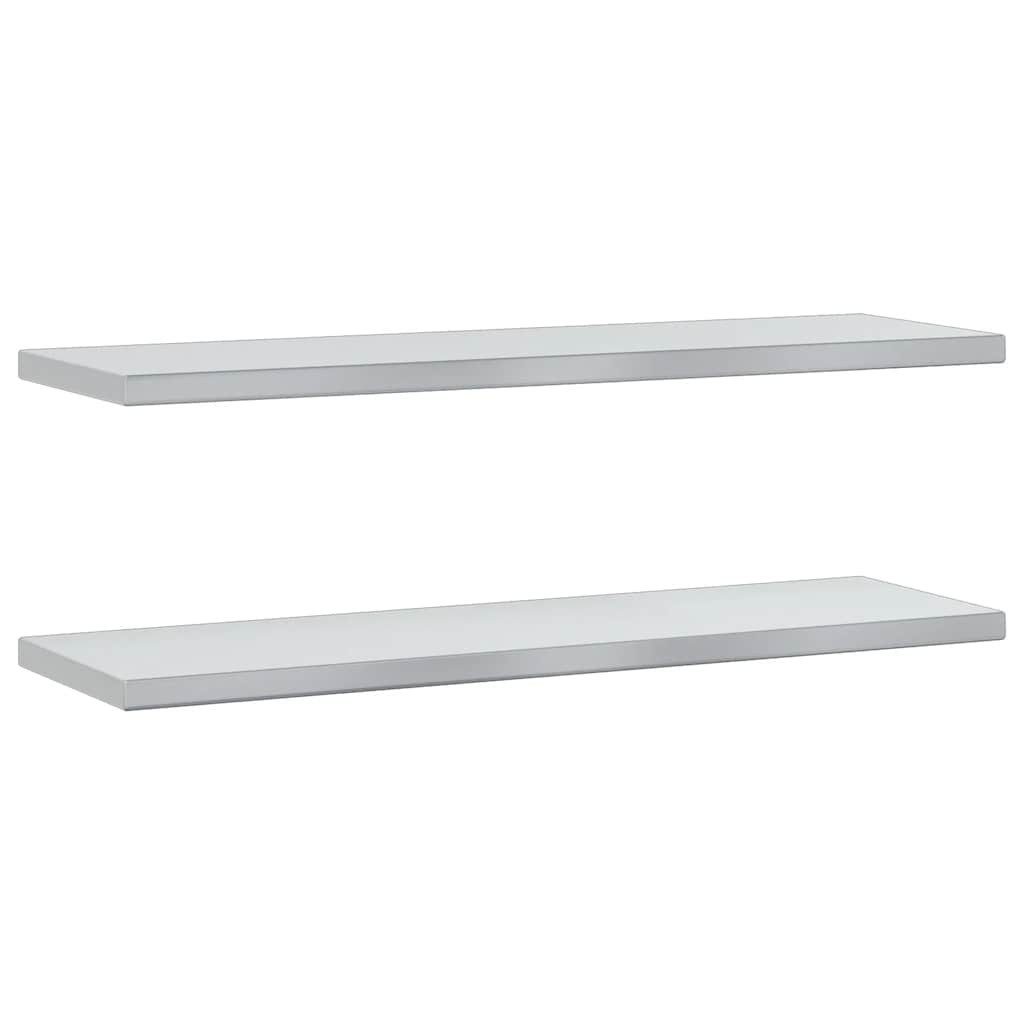vidaXL Regal Wandregale 2 Stk. 100x30 cm Silbern Edelstahl, 1-tlg.