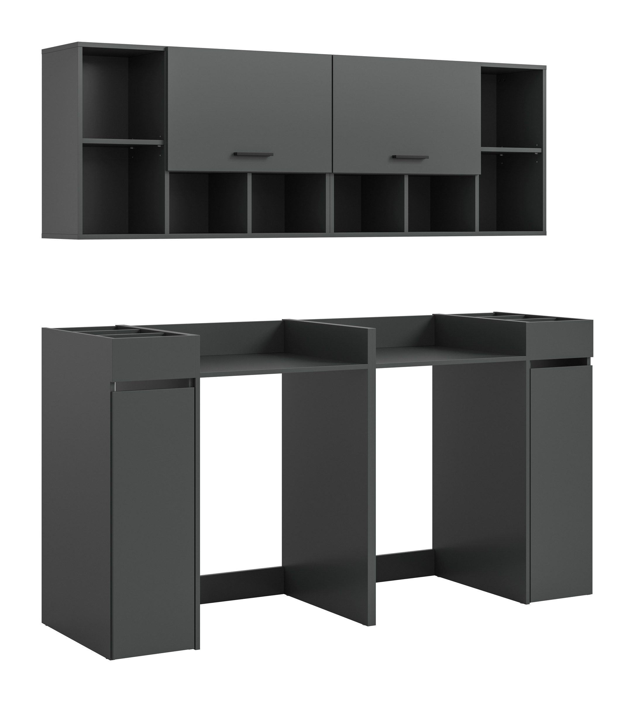 freiraum Waschmaschinenumbauschrank Free in Anthrazit - 190x195x60cm (BxHxT)