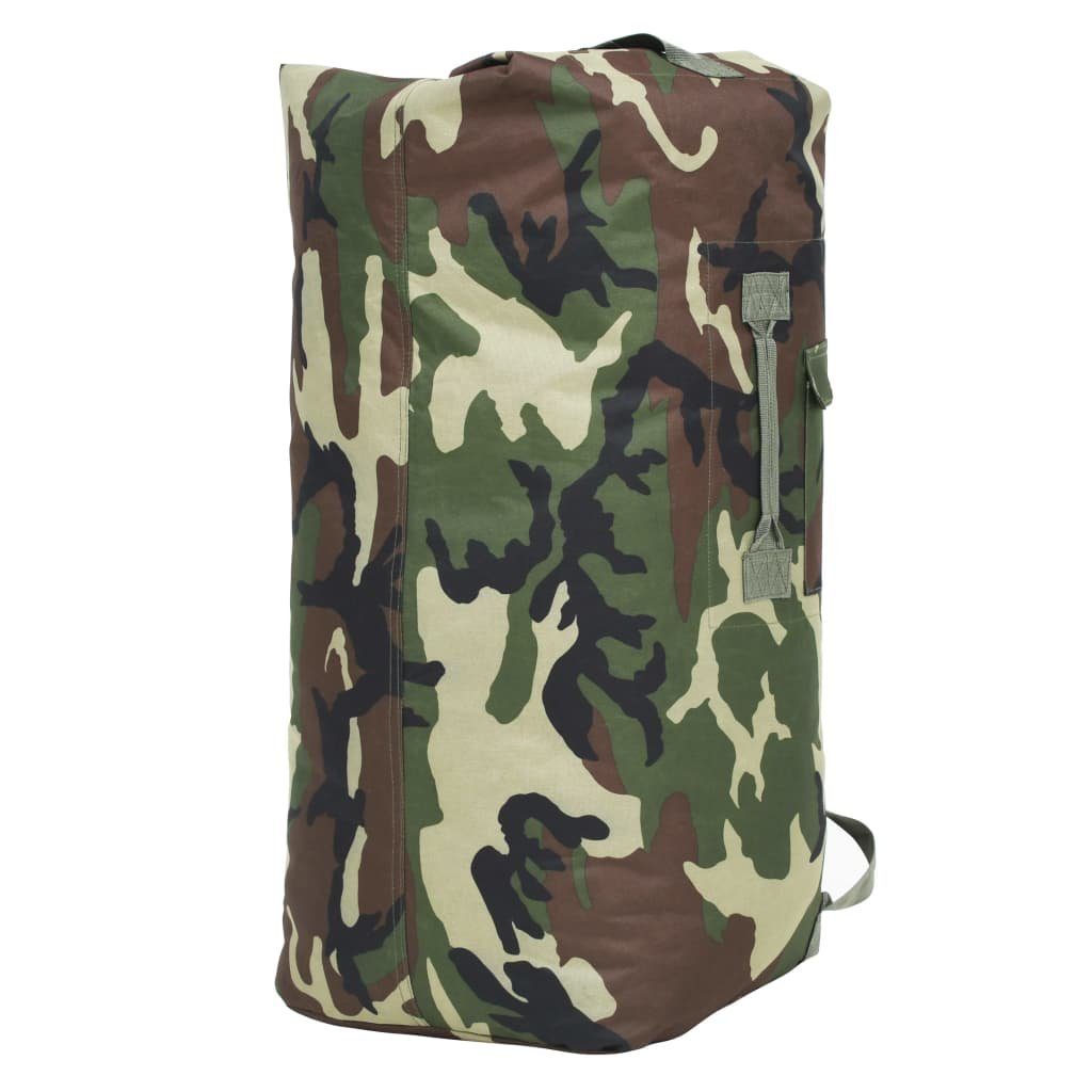 85 vidaXL Armee-Stil Packsack Tarnfarbe L Seesack Camouflage