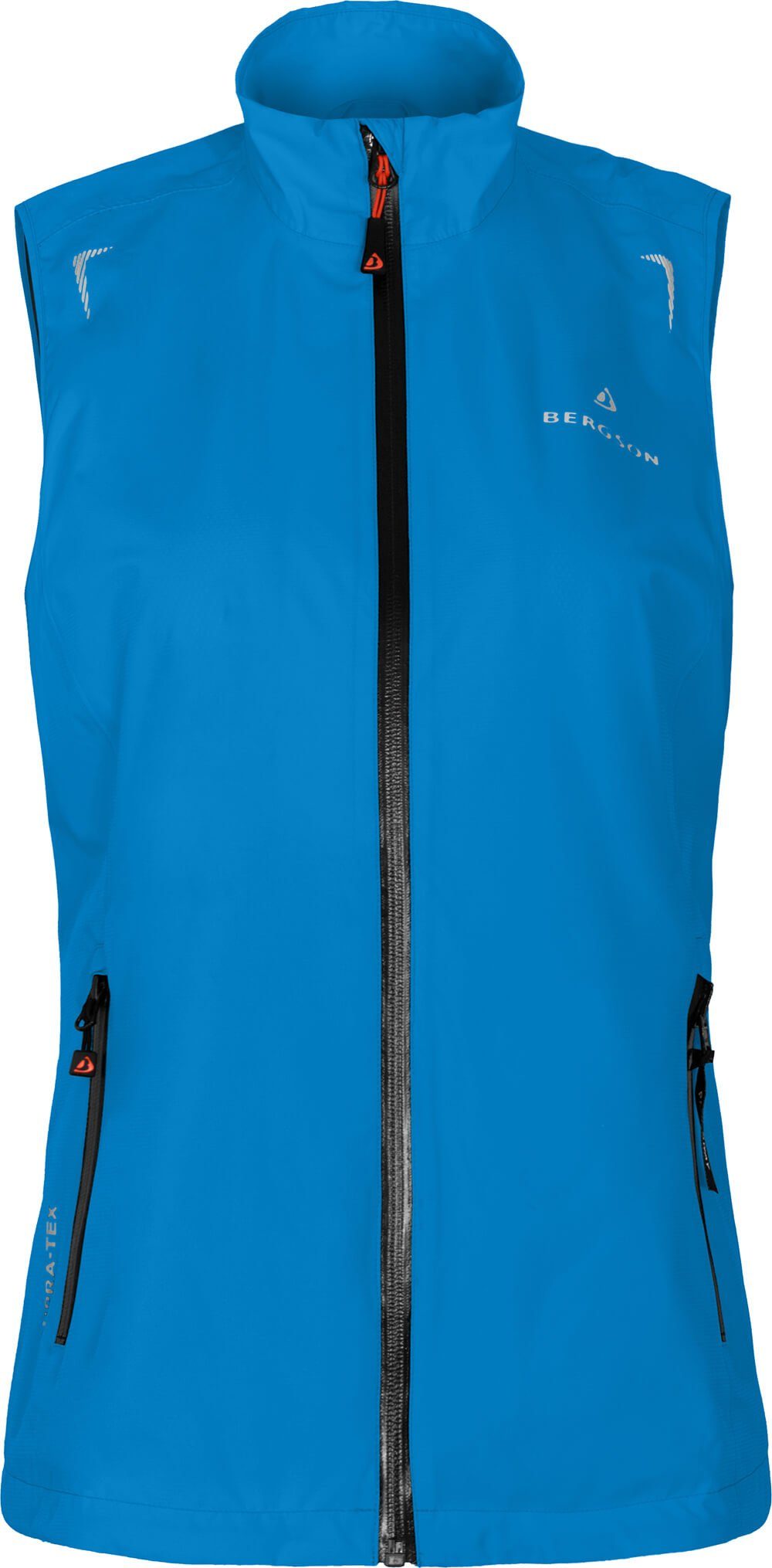 Bergson Outdoorjacke HELLI 12000 Regenweste, Normalgrößen, Damen Netzfutter, mm Weste Wassersäule, blau