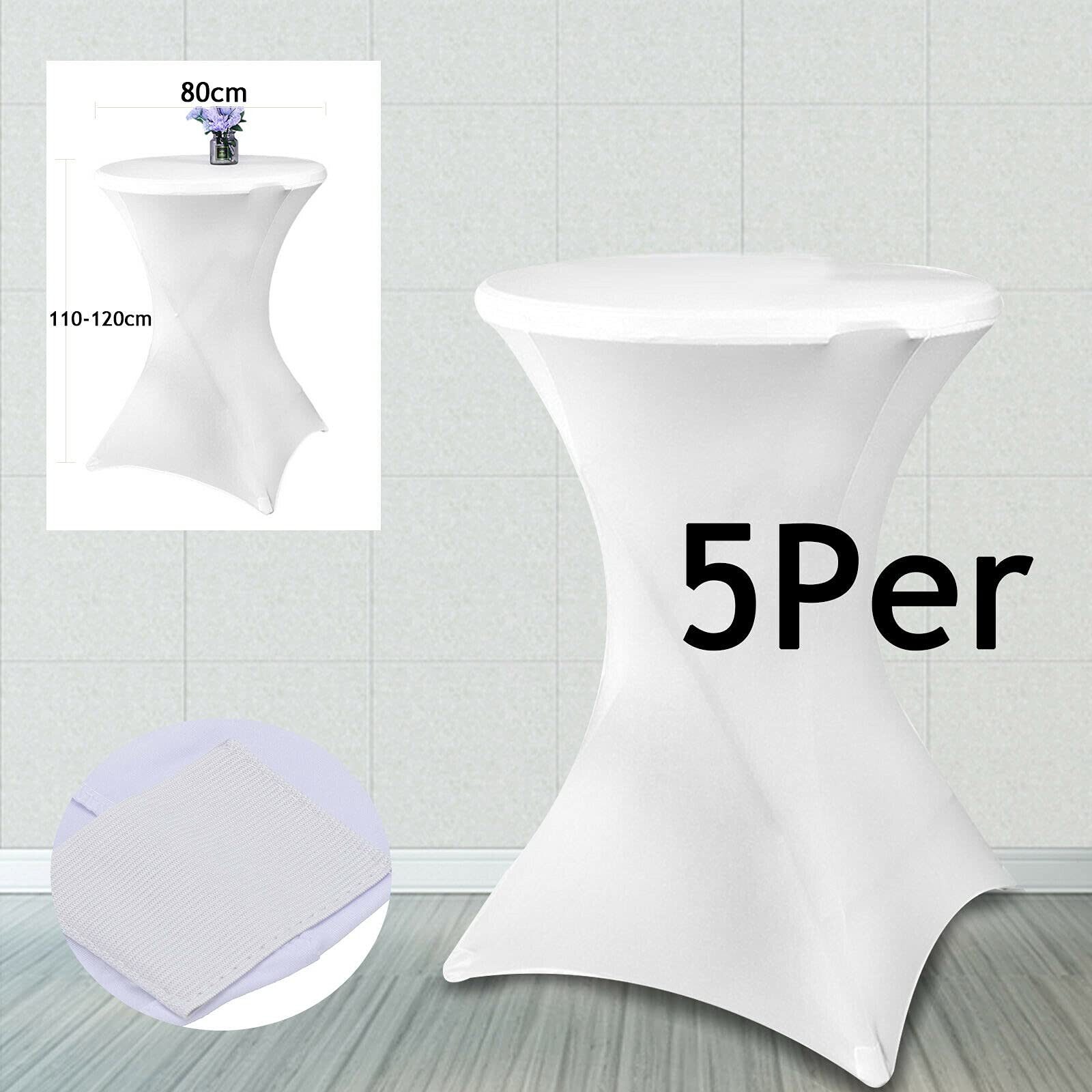 Youyijia Hussen-Set 5er Set Stehtischhussen 80cm Stehtisch Stretch Tischdecke