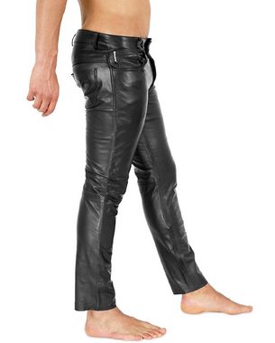 BOCKLE Lederhose Bockle® Tube Aniline Zip Lederhose Lederjeans Herren Leder Hose