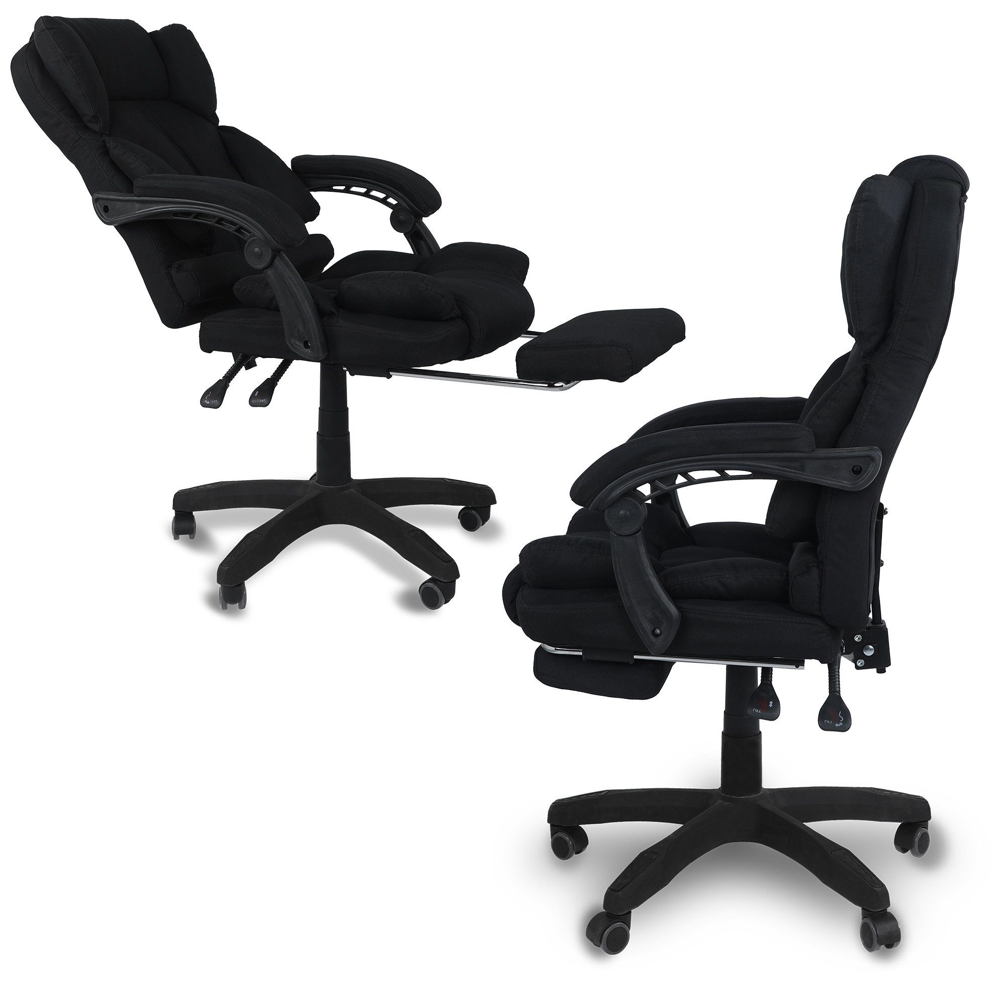 (einzeln), mit Chair Office Home Chefsessel TRISENS Schwarz Stoff-Design in Bürostuhl Armlehnen Ares flexiblen
