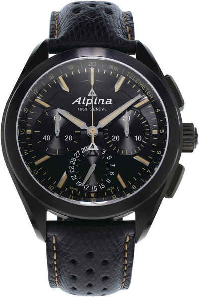 Alpina Watches Chronograph »Alpina Geneve Alpiner 4 Flyback Chronograph AL-760BBG5FBAQ6 Herren Automatikchronograph Manufakturkaliber«, Manufakturkaliber