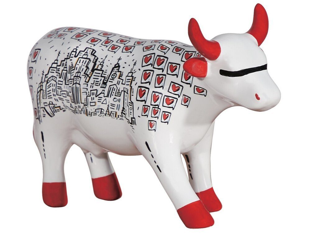 CowParade Tierfigur Mensagem Recibido - Cowparade Kuh Medium