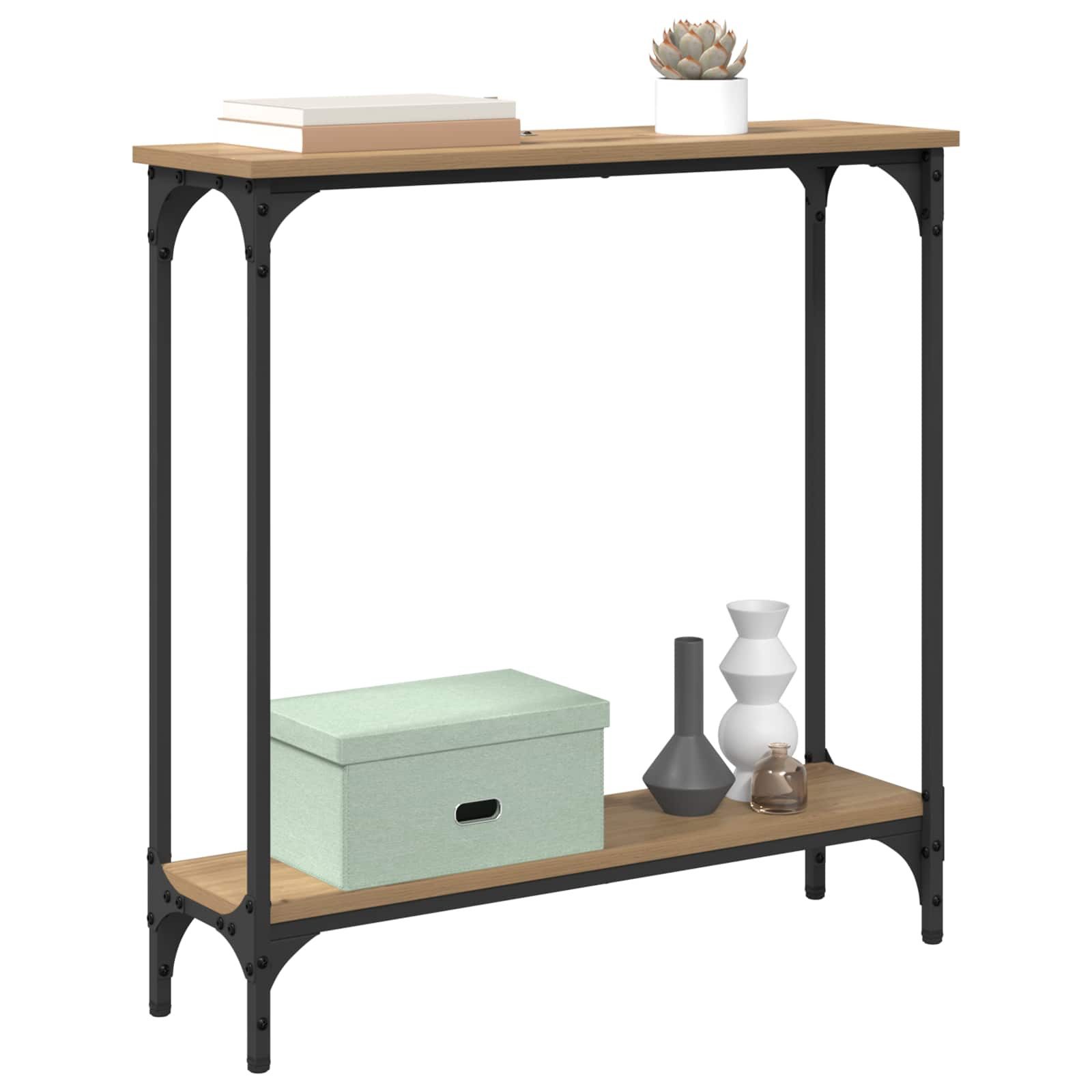 vidaXL Beistelltisch Konsolentisch Artisan-Eiche 75 x 22,5 x 75 cm Holzwerkstoff (1-St) – Bild 3 von 5