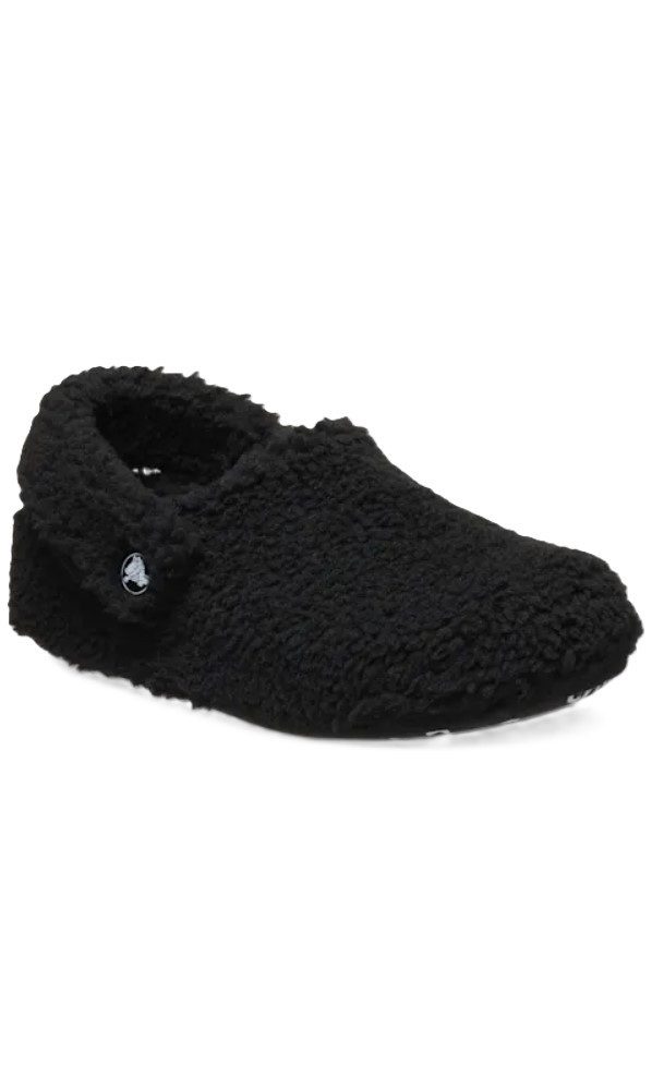 Crocs Classic Cozzzy Slipper (Kunstfell, warm) schwarz Kleinkinder - 1 Paar Hausschuh