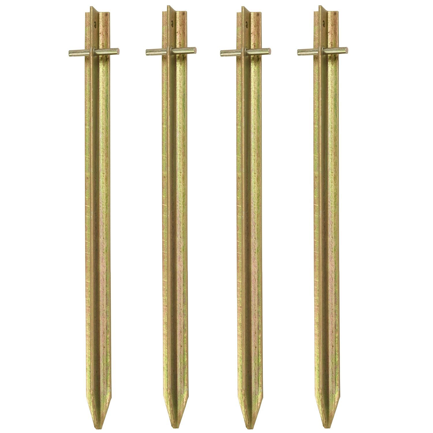 Moritz Zelthering 4x T-Profil Stahl Hering 30 cm, (Set), Erdnagel Zelthering Erdanker Bodenanker Zeltbefestigung
