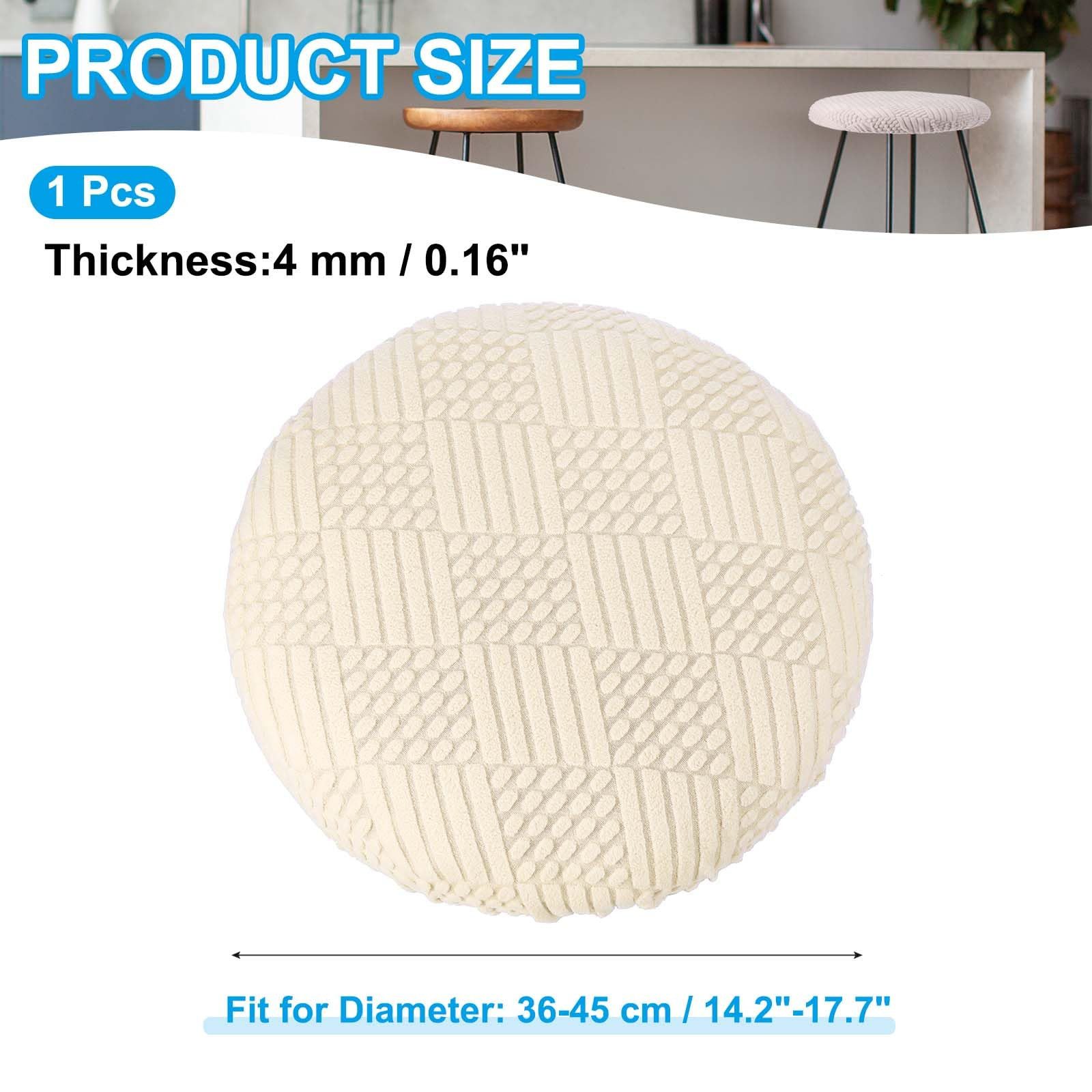 Agger Stuhlhusse Hockerbezug Rund Barhockerbezug Stuhlbezug Stretch,Stuhlüberzug, elastischer Sitzbezug, geeignet für runde Sitzflächen von 28–40 cm – Bild 2 von 5