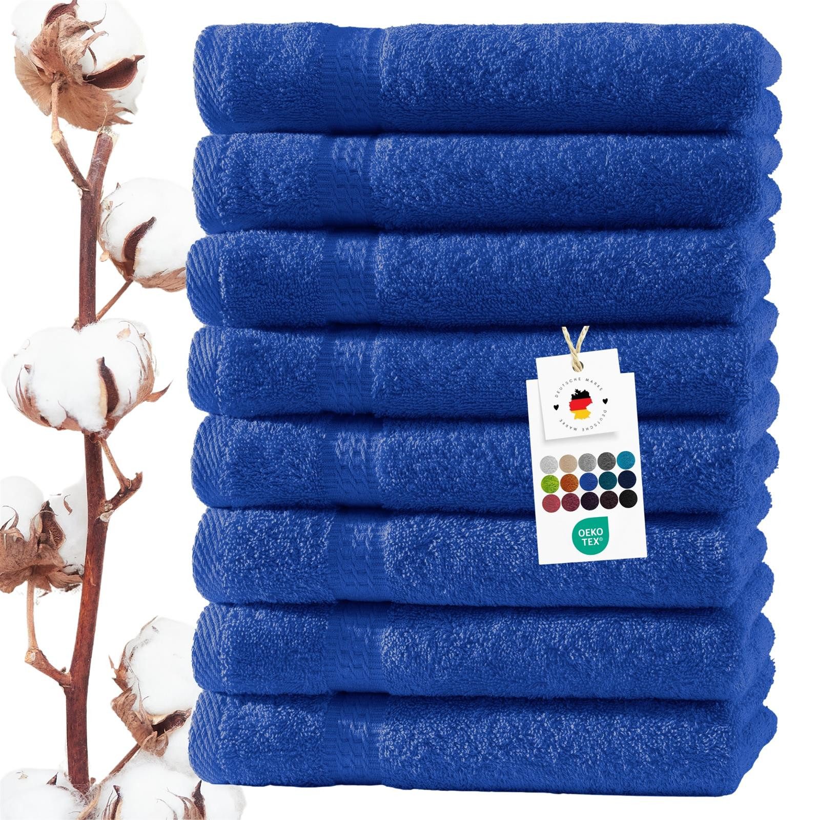 Carpe Sonno Gästehandtücher 30x50 cm 8x Gästetuch Set 100% Baumwolle Frottier Handtücher 500 g/m2, Frottier (Spar-Set, 8-St), Extra Soft & Weich, Saugfähig, Schwer, Atmungsaktiv, schnell trocknend