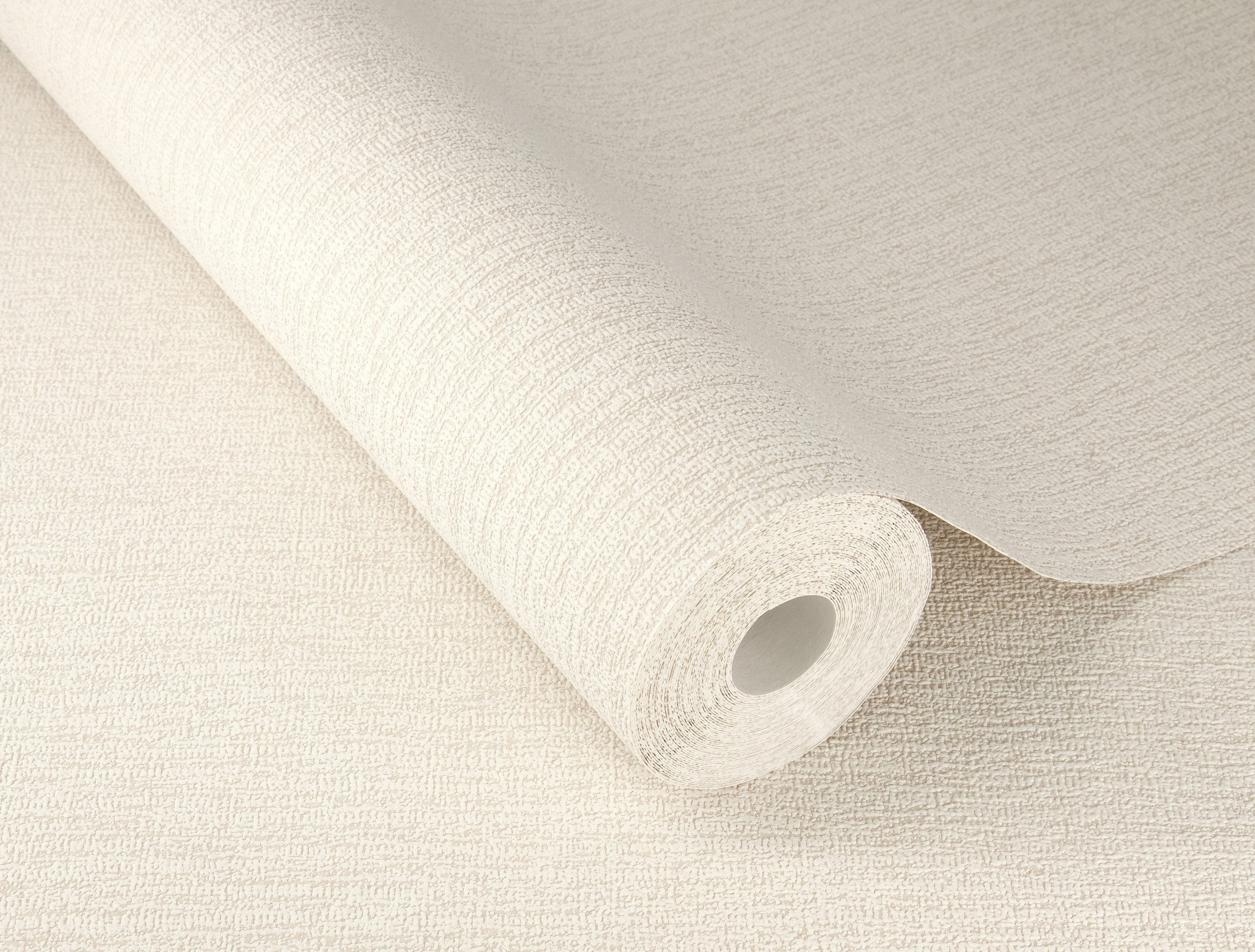 Rasch Vliestapete mit Stoffoptik in hellem Beige - my moments, strukturiert, einfarbig, uni, Leinenoptik, Strukturmuster, unifarben, Ton-in-Ton, (1 Rolle, 1 St), textile Struktur