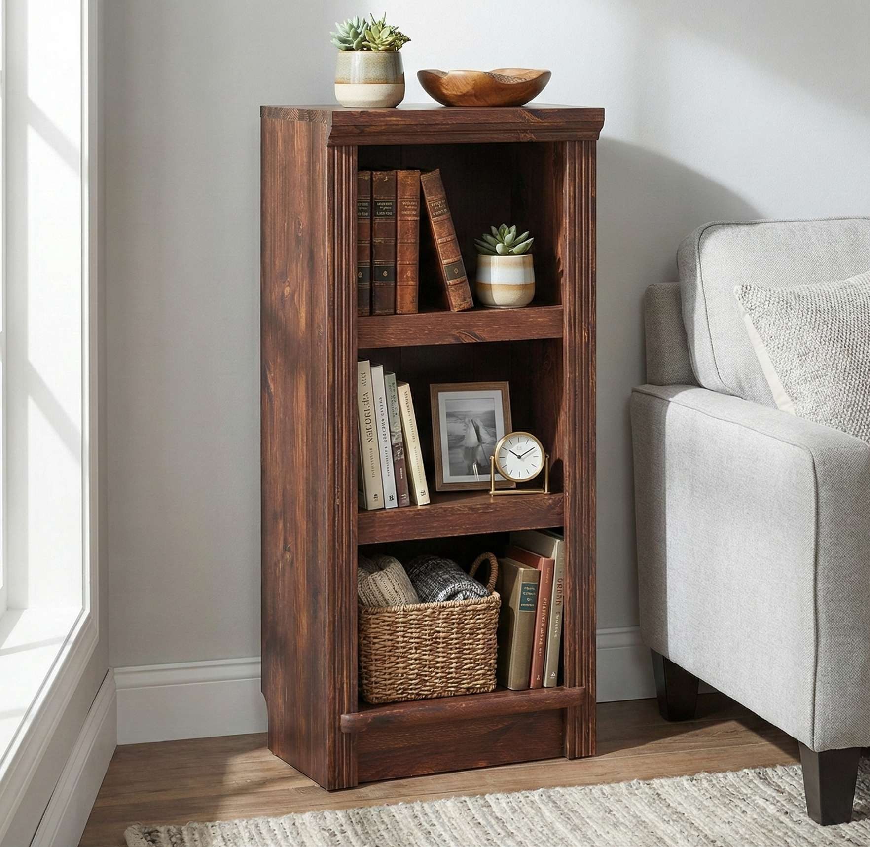 OTTO home Standregal Riga Bücherregal Regal Breite/Tiefe 40/29 cm, aus massiver Kiefer, FSC®-zertifiziert