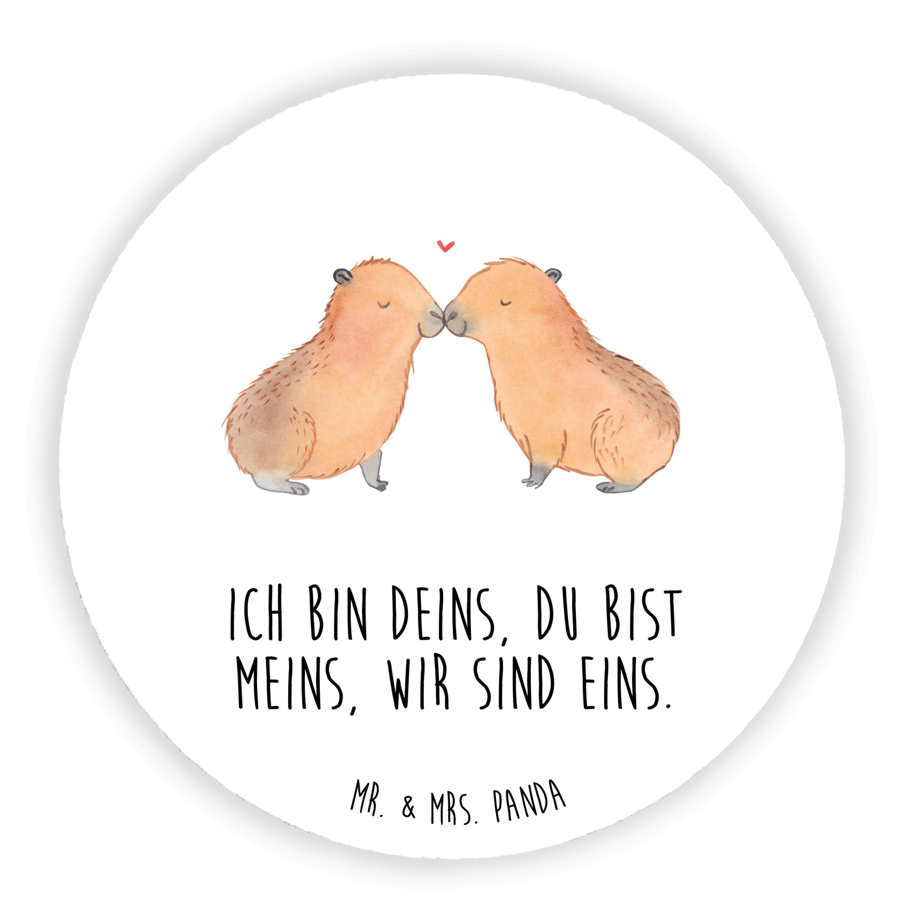 Mr. & Mrs. Panda Magnet Capybara Liebe - Weiß - Geschenk, Kühlschrank  Dekoration, Tiere, Souv (1-St)