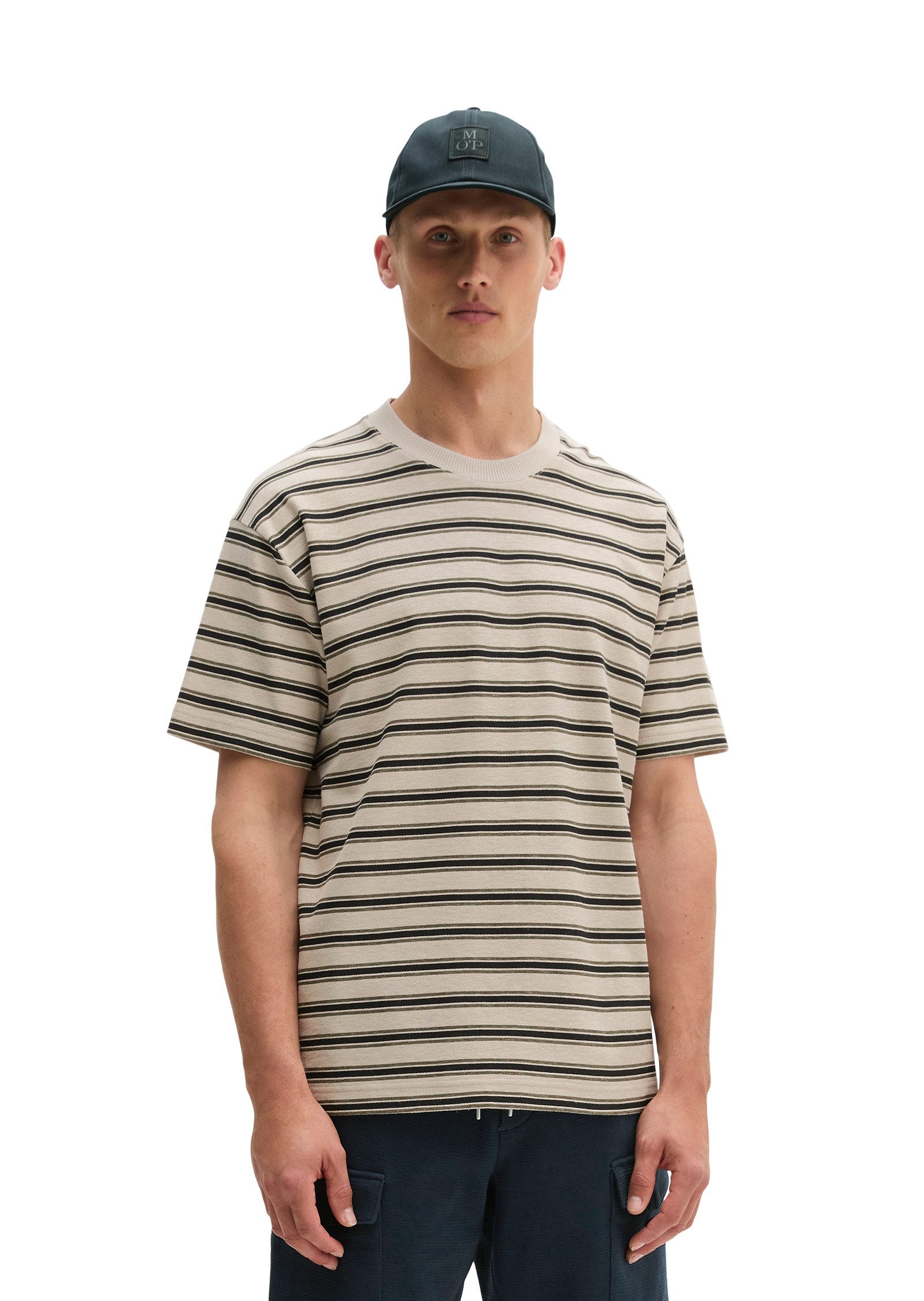 Marc O'Polo T-Shirt aus Bio-Baumwolle und Leinen