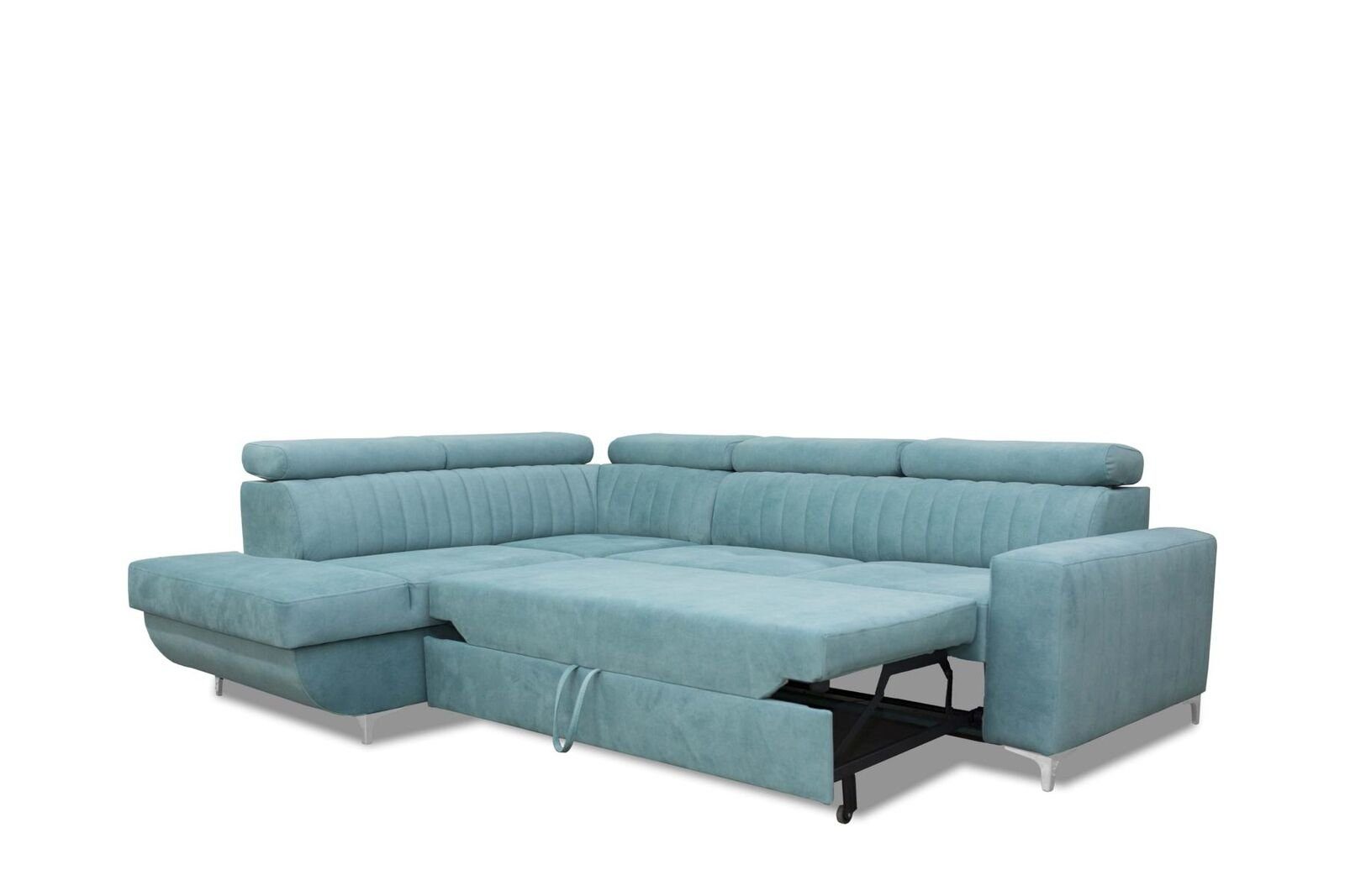 Ecksofa Textil Europe in Wohnlandschaft Eck Blaue Sofa Couch Made JVmoebel Stoff Sofa, Design