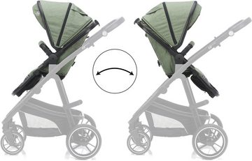 Fillikid Kombi-Kinderwagen Jaguar, grün melange, (9-tlg)