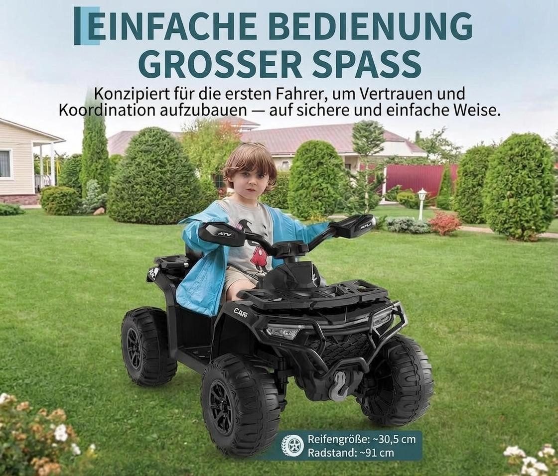 GarveeMore Elektro-Kinderauto 12V Kinder Elektro-Quad ab 3 Jahren mit Doppelmotor & Fernbedienung