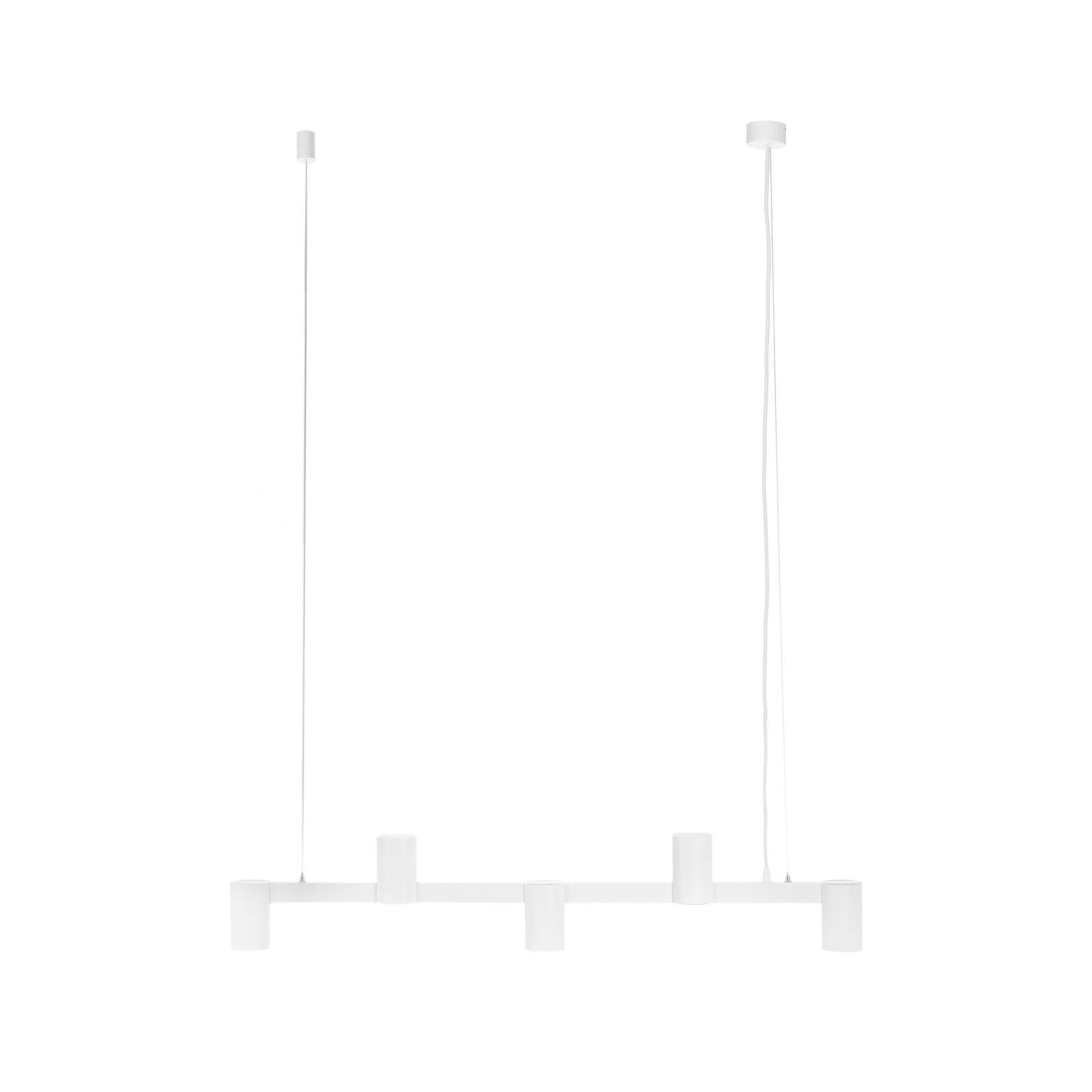 Arcchio Hängeleuchte Brinja, Metall, Weiß IP20, 5 x 10 W LED