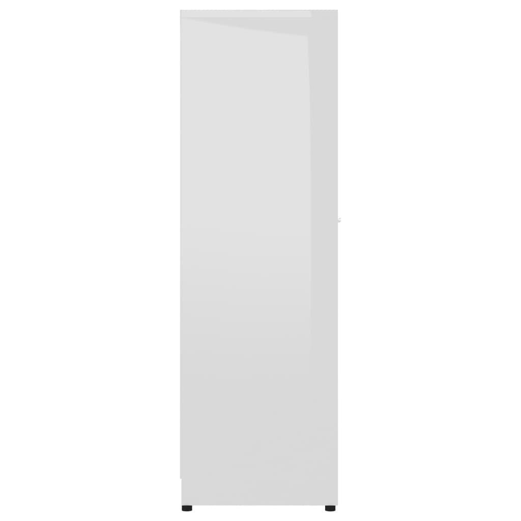 Hochglanz-Weiß vidaXL cm 30x30x95 Holzwerkstoff, Badezimmer-Set (1-St) Badezimmerschrank