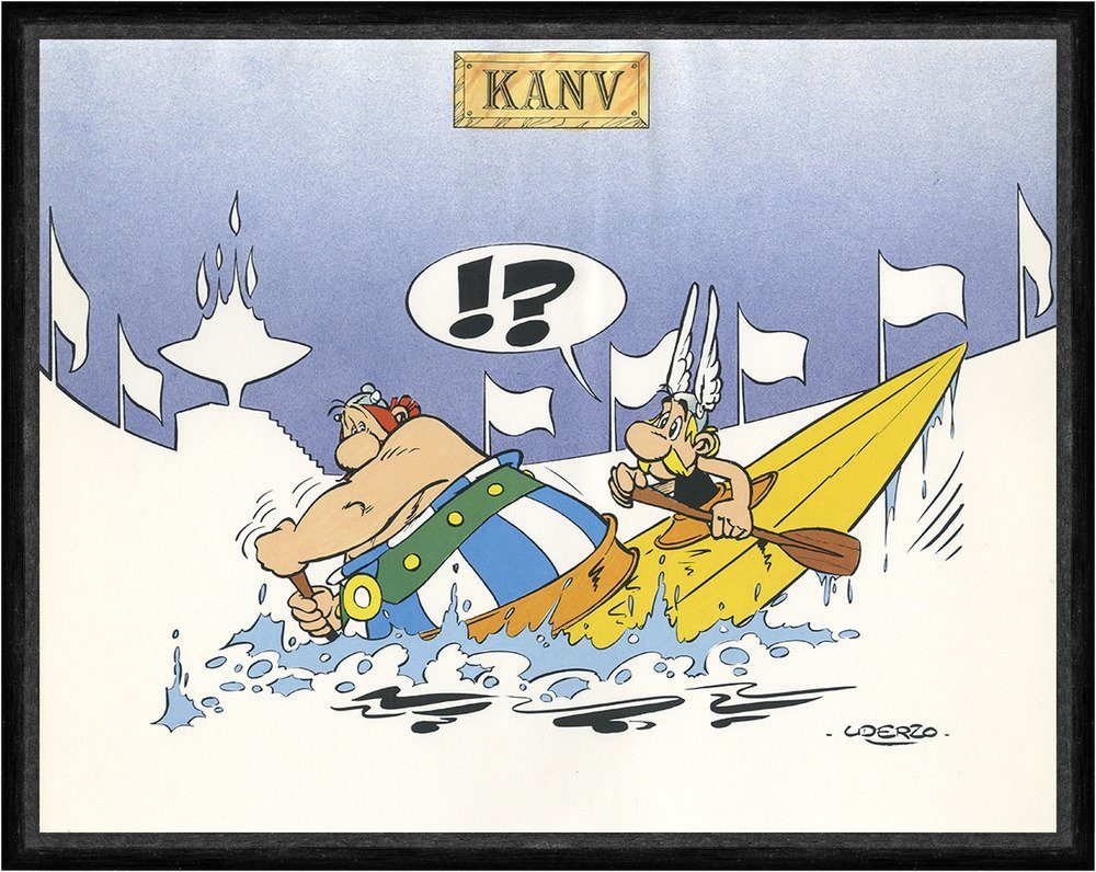 Kunstdruck Kanu Olympia Gallier Uderzo Asterix Obelix Plakat Kunstdruck Faks_Werb, (1 St)