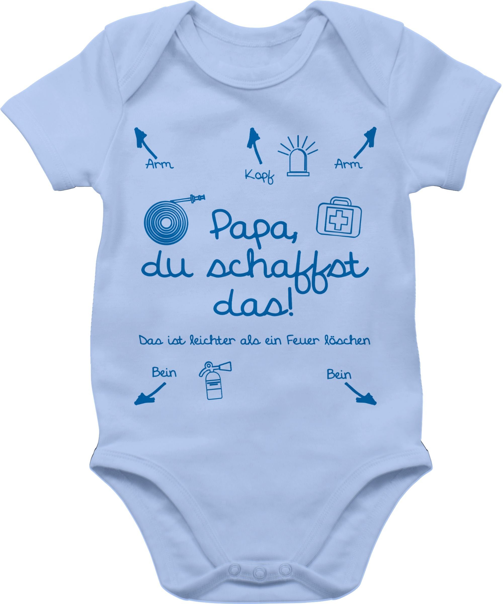 Shirtbody Papa du schaffst das Feuerwehr