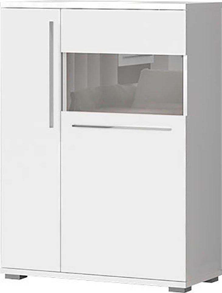 OTTO home Highboard Piano Vitrine (H/B/T): 123/90/40,2cm), UV lackiert, Soft-Close Funktion