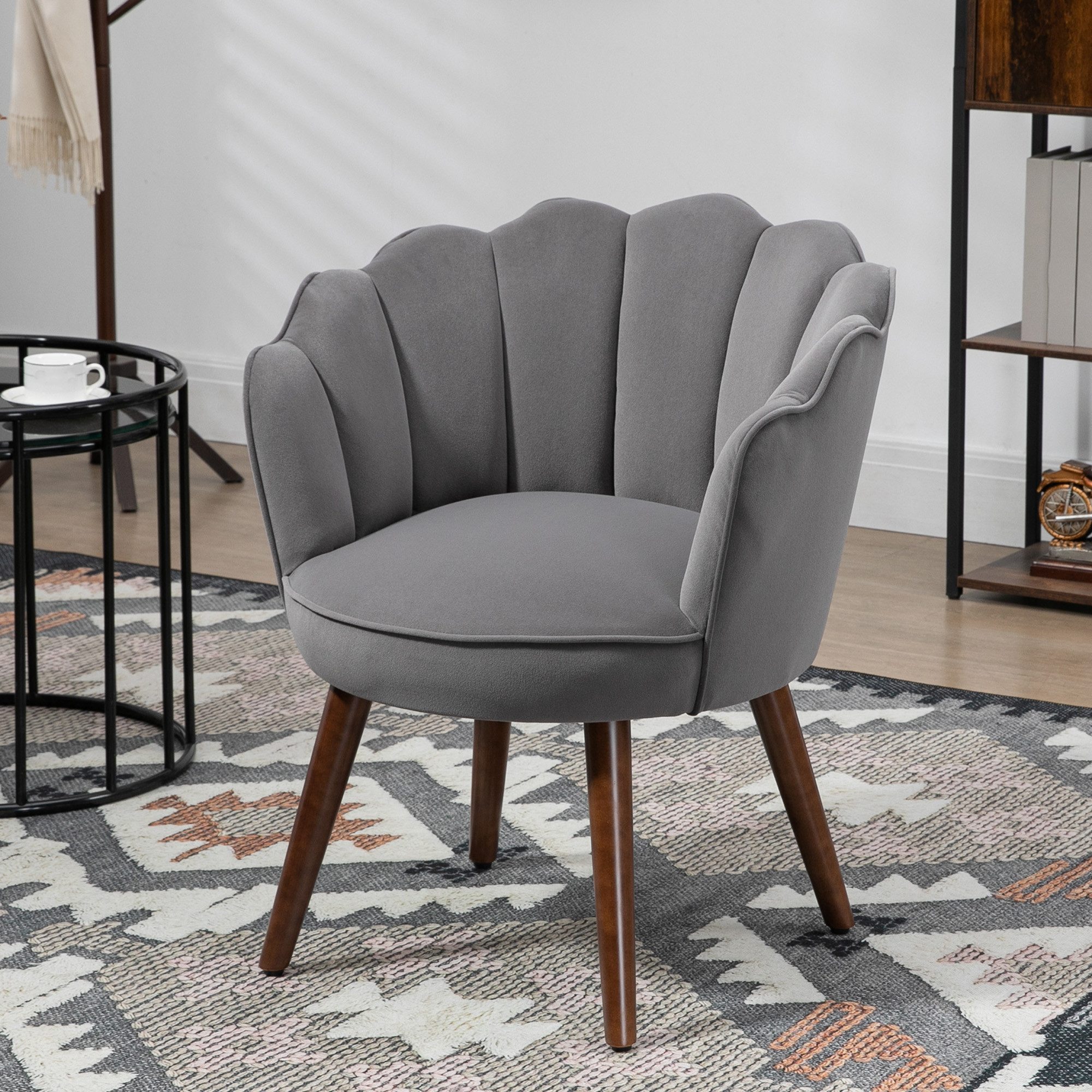 HOMCOM Barhocker Küchenstuhl Sessel mit Rückenlehne günstig online kaufen