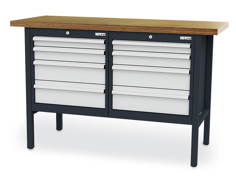 Simplaflex Werkbank Simplaflex Kastenwerkbank mit 8 Schubladen