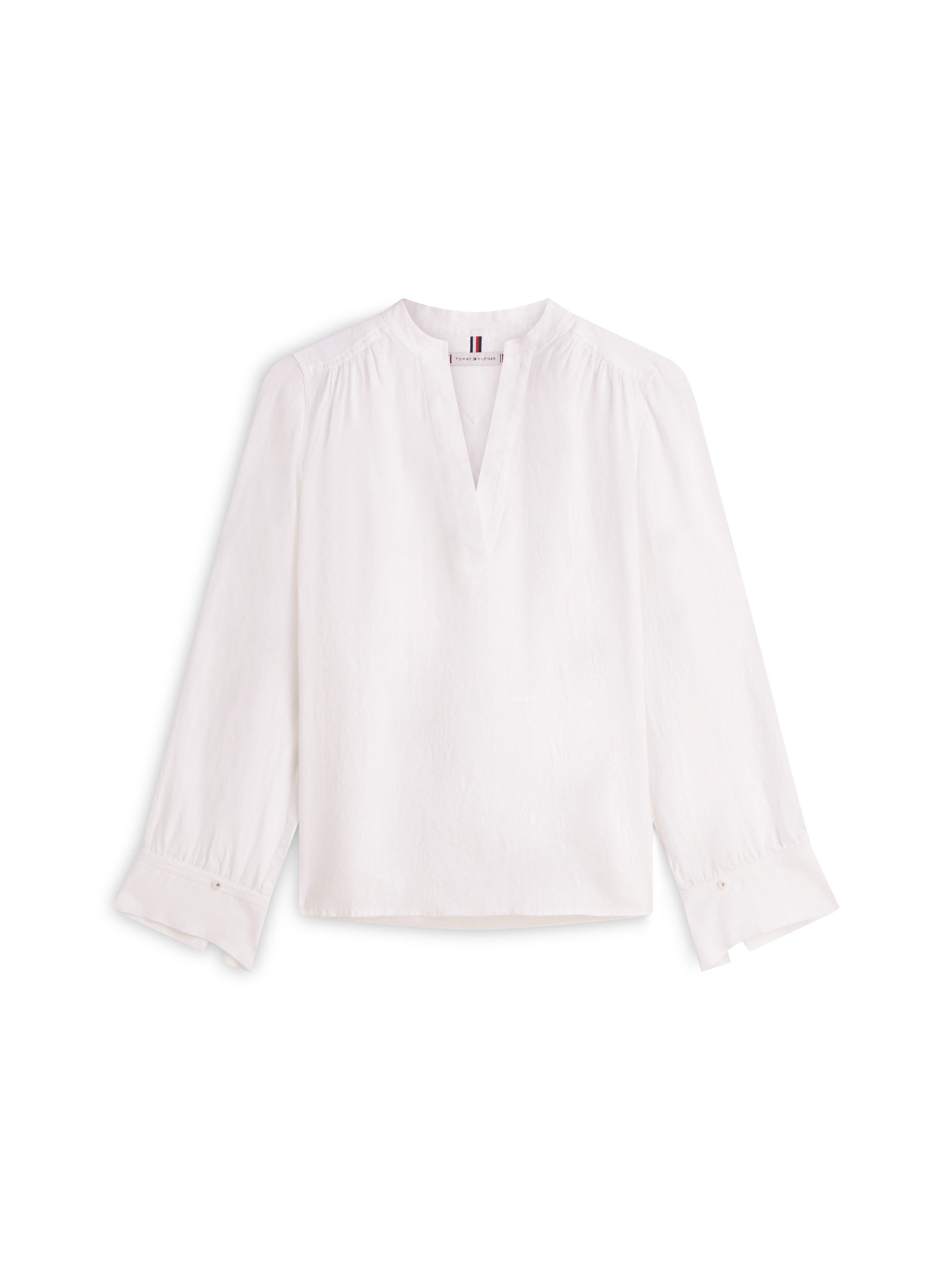 Langarmbluse ESSENTIAL LINEN V-NECK LONGSLEEVE BLOUSE