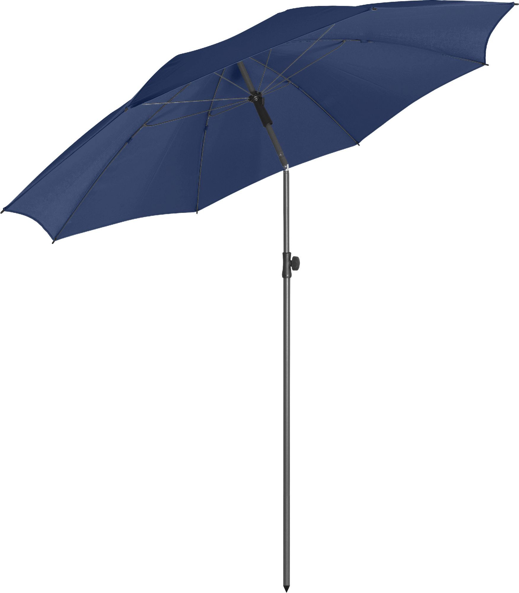 FARE Sonnenschirm L, Ø 200 cm, Titan-Finish, UPF 50+, höhenverstellbar, knickbar, Fiberglasschienen, Tragefutteral