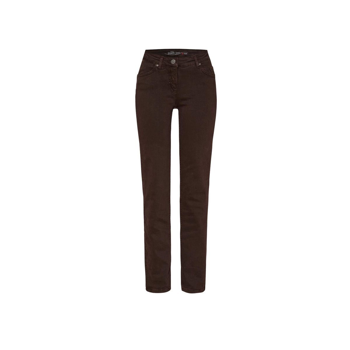 TONI 5-Pocket-Jeans dunkel-braun (1-tlg)