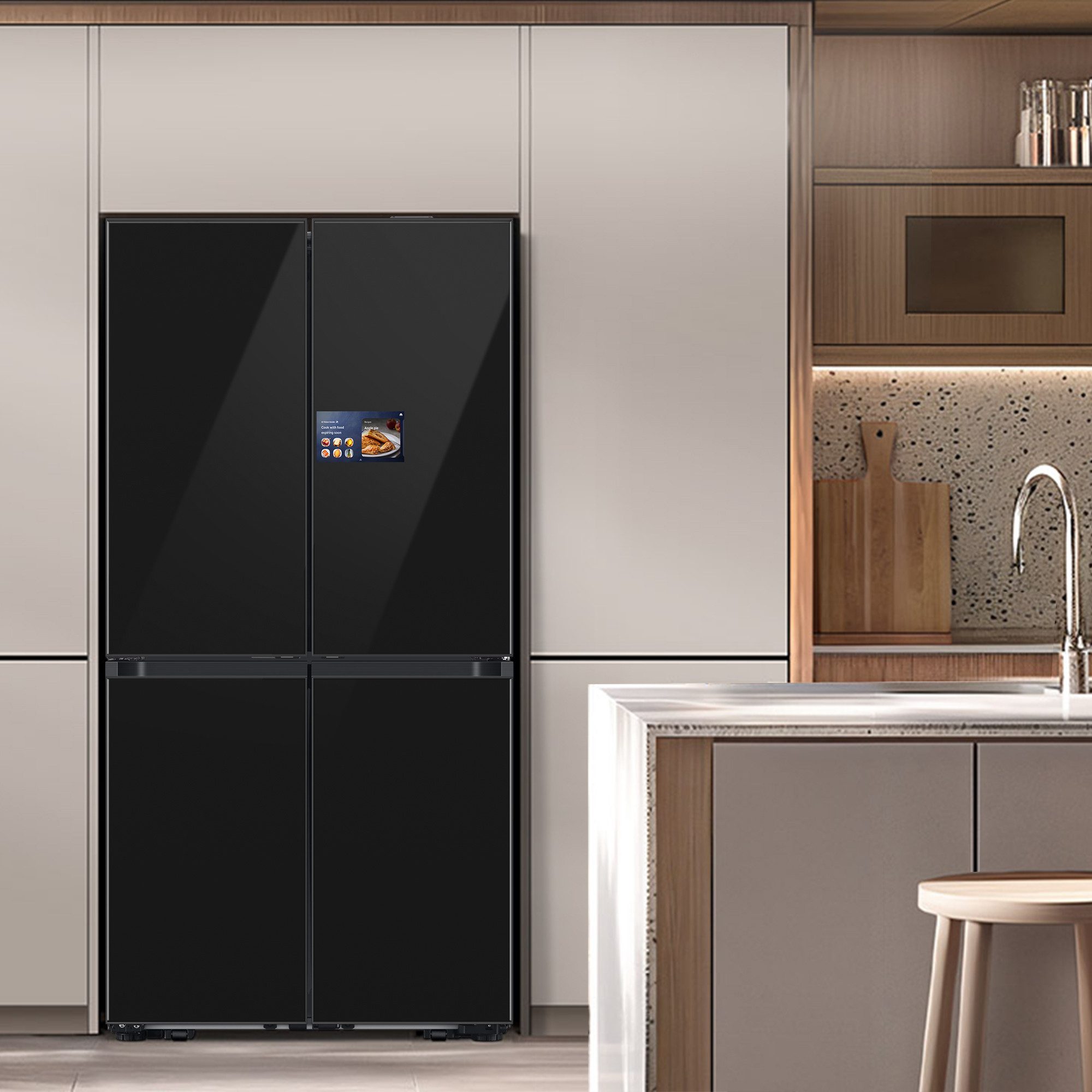 Samsung French Door RM94F RM90F67CECEF, 185,3 cm hoch, 91,2 cm breit