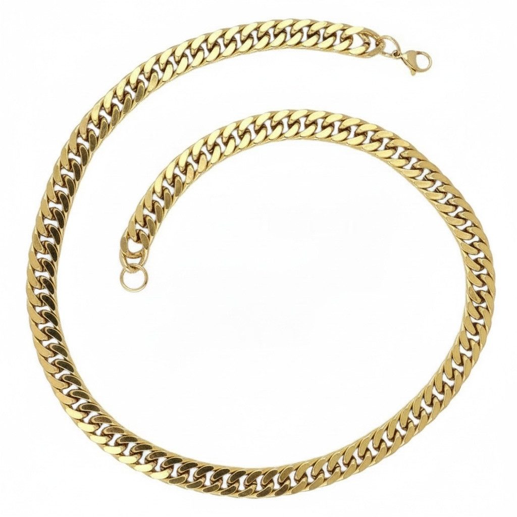 Karisma Schmuck Panzerkette Edelstahl Halskette Hiphop/Rapper/Iced Out/ 12mm Breite Männerschmuck