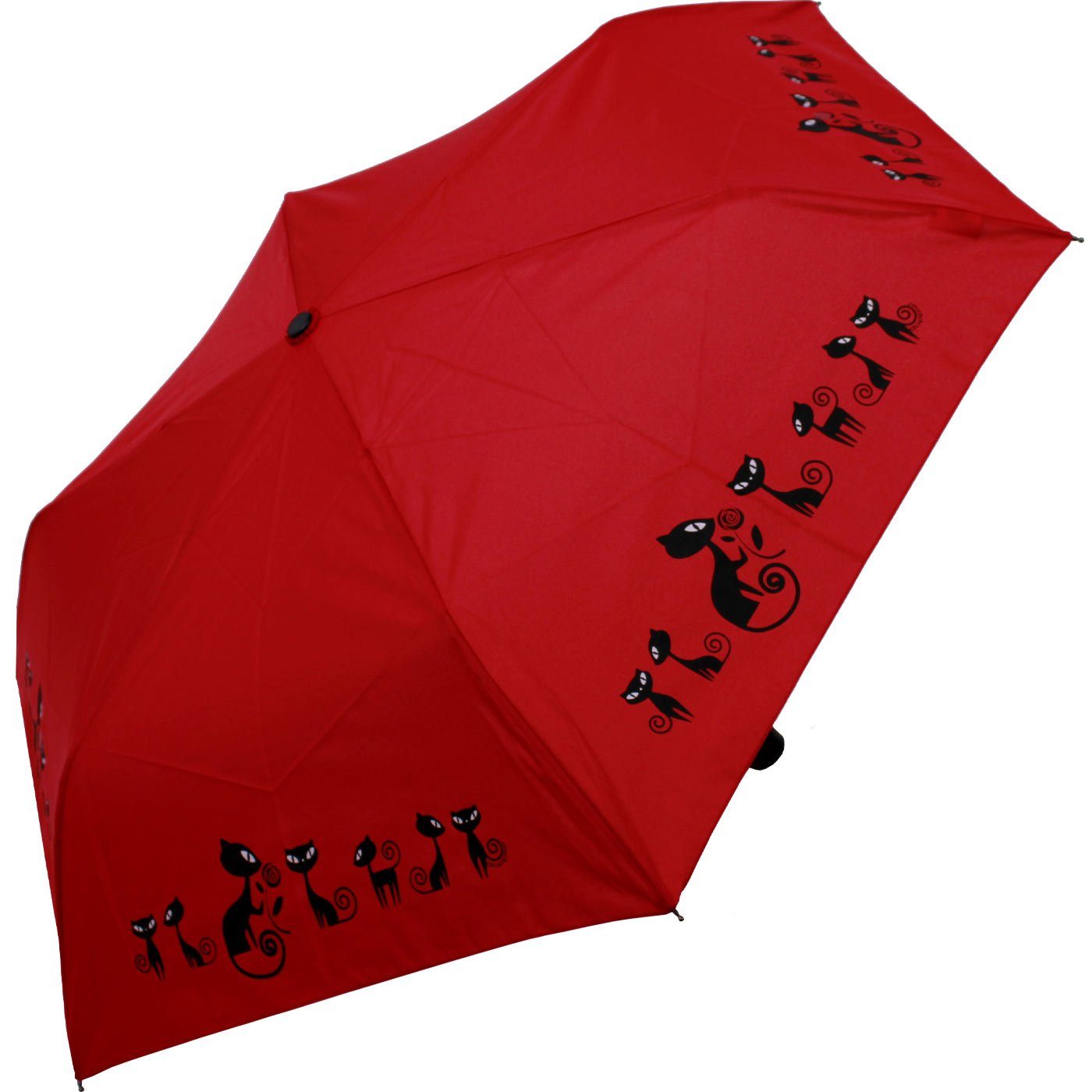 doppler® Taschenregenschirm Super-Mini Katzen, Schirm, kleiner und Damen leichter Tasche passt besonders Havanna jede in 