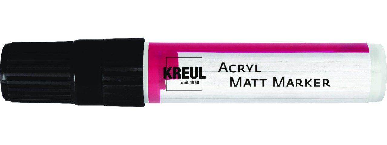 XXL Kreul Marker schwarz Flachpinsel Matt Acryl Kreul