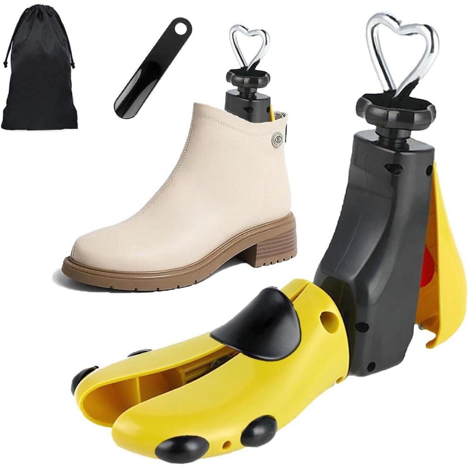 LuxusKollektion Schuhdehner Schuhspanner Stiefelspanner Schuhlöffel 4 Wege Schuhdehner Gelb(37-43)