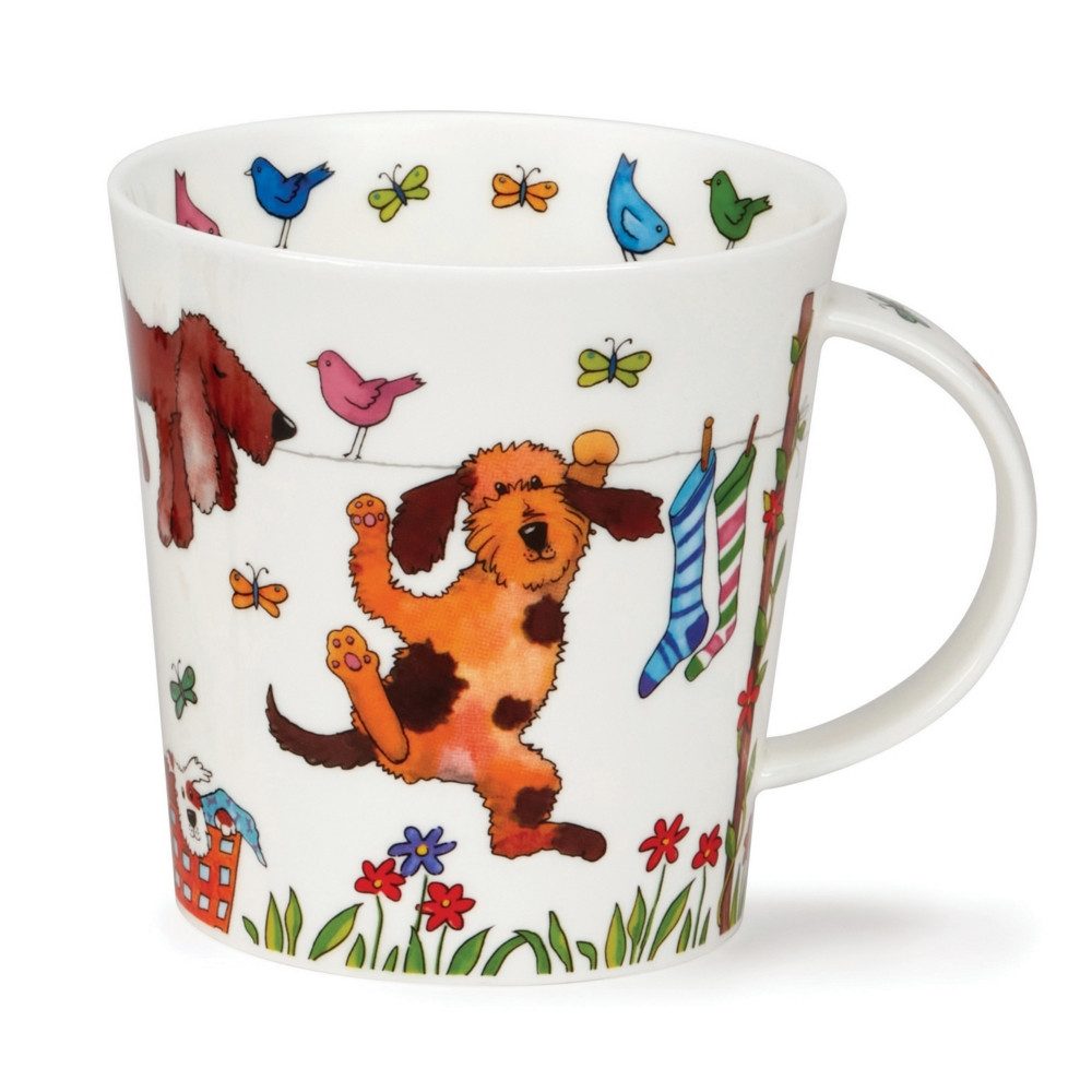 Dunoon Tasse Hanging Out Dogs Hunde Cairngorm 0,48 l Fine Bone China Porzellan, 1-tlg.
